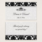 Schwarz-Weiß-Damaske-Hochzeitstempel (Vorne & Hinten)