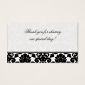 Schwarz-Weiß-Damaske-Hochzeitstempel (Rückseite)