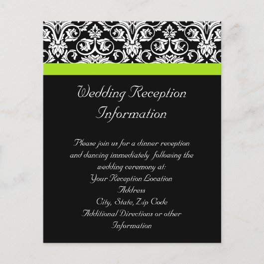 Schwarz/Weiß-Damaske mit grünem Akzent laden (Vorderseite)