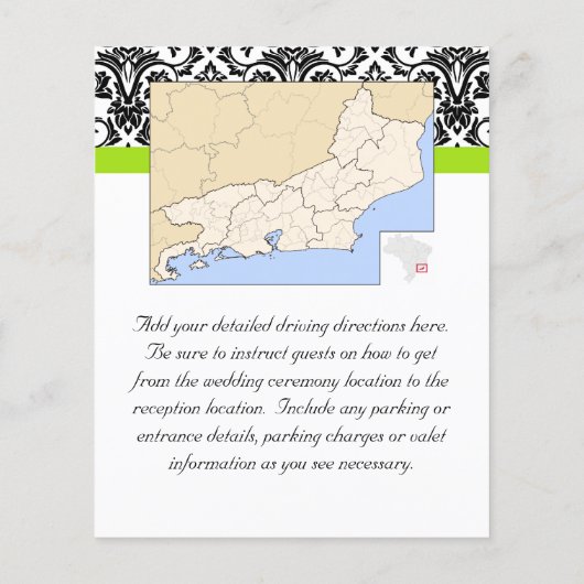 Schwarz/Weiß-Damaske mit grünem Akzent laden (Rückseite)