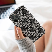 Schwarz-Weiß-Damaskmuster Case-Mate iPhone Hülle