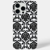 Schwarz-Weiß-Damaskmuster Case-Mate iPhone Hülle (Rückseite)
