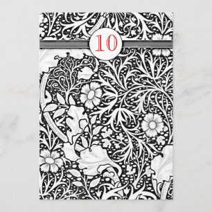 Schwarz-Weiß-Damaskus 10. Hochzeitstag-Einladung Einladung