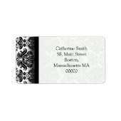 Schwarz-Weiß-Damaskus-Adressbezeichnungen Adressaufkleber (Vorne)