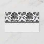 Schwarz-Weiß-Damaskus Danke-Karte Visitenkarte (Rückseite)