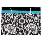 Schwarz-Weiß-Damaskus-Geschenktasche Große Geschenktüte (Rückseite)