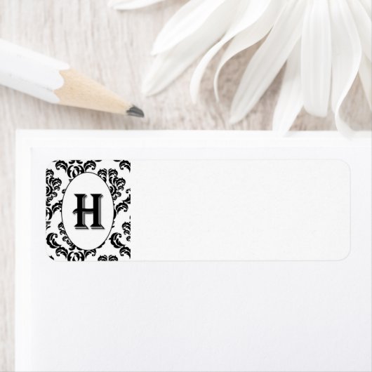 Schwarz-Weiß-Damaskus-Initial (Insitu)