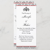 Schwarz-Weiß-Damaskus mit Red Wedding Programm (Vorne/Hinten)