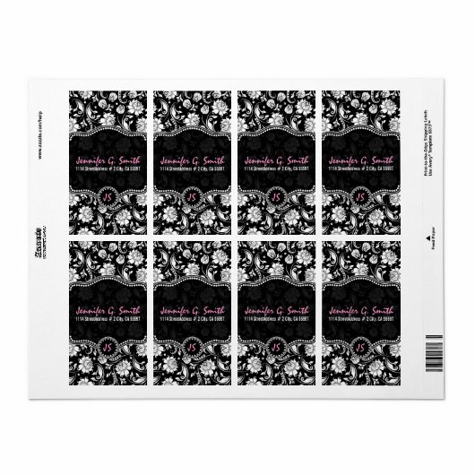 Schwarz-Weiß-Damaskus-Muster 2 (Vorne)