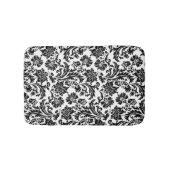 Schwarz-Weiß-Damaskus-Muster Badematte (Vorderseite)