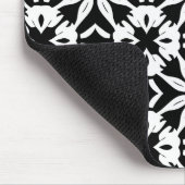 Schwarz-Weiß-Damaskus-Muster Mousepad (Ecke)