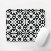 Schwarz-Weiß-Damaskus-Muster Mousepad (Mit Mouse)
