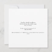 Schwarz-Weiß-Damaskus-Platz-Brautparty Einladung (Rückseite)