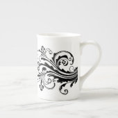 Schwarz-Weiß-Damaskus Porzellantasse (Rechts)