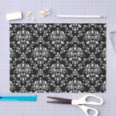 Schwarz-Weiß-Damaskus Seidenpapier (Handwerk)