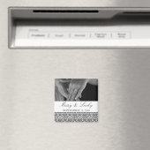 Schwarz-Weiß-Damaskus speichern Magnet (In Situ (Geschirrspüler))