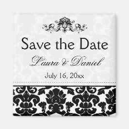 Schwarz-Weiß-Damaskus speichern Magnet