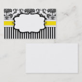 Schwarz-Weiß-Damaskus-Visitenkarte Visitenkarte (Vorne/Hinten)