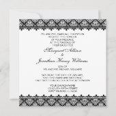 Schwarz-Weiß-Damast 1 Einladung (Vorderseite)