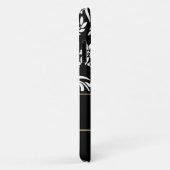 Schwarz-Weiß-Damast Case-Mate iPhone Hülle (Hinten/Rechts)