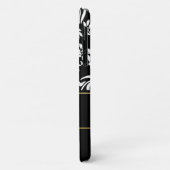 Schwarz-Weiß-Damast Case-Mate iPhone Hülle (Hinten/Links)