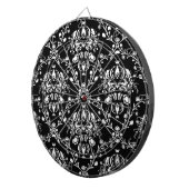 Schwarz-Weiß-Damast Dartscheibe (Vorderseite rechts)