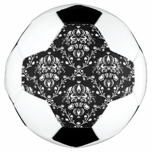 Schwarz-Weiß-Damast Fußball