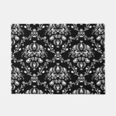 Schwarz-Weiß-Damast Fußmatte (Vorderseite)