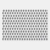 Schwarz-Weiß-Damast Geschenkpapier Set (Vorderseite 2)