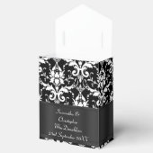 Schwarz-Weiß-Damast Geschenkschachtel (Geöffnet)