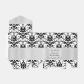 Schwarz-Weiß-Damast Geschenkschachtel (Ungefaltet)