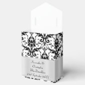 Schwarz-Weiß-Damast Geschenkschachtel (Geöffnet)