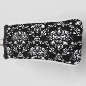 Schwarz-Weiß-Damast Golf Headcover (Vorderseite)