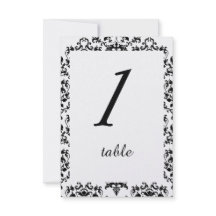 Schwarz-Weiß-Damast-Hochzeitskarte