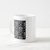 Schwarz-Weiß-Damast Kaffeetasse (Vorderseite Links)