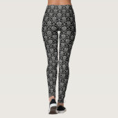 Schwarz-Weiß-Damast Leggings (Rückseite)