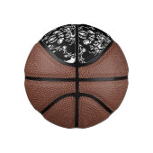 Schwarz-Weiß-Damast Mini Basketball (Rechts)