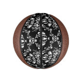Schwarz-Weiß-Damast Mini Basketball (Vertikal)
