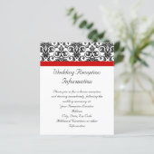 Schwarz/Weiß-Damast mit/roter Akzent entfernen (Stehend Vorderseite)