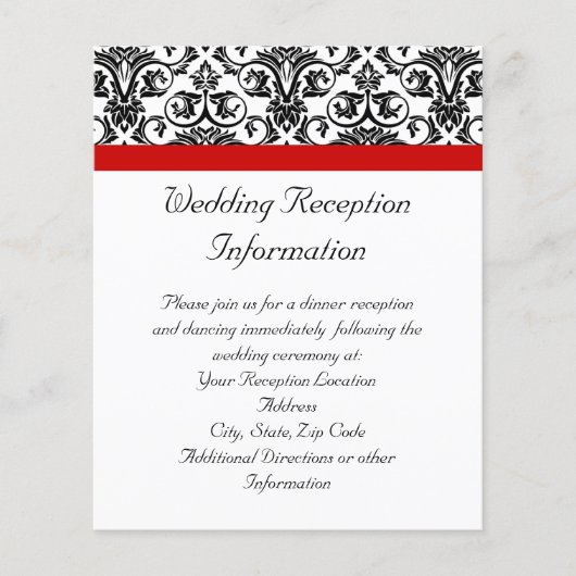 Schwarz/Weiß-Damast mit/roter Akzent entfernen (Vorderseite)