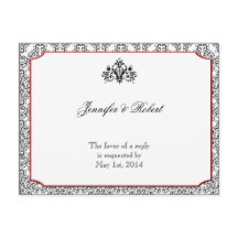 Schwarz-Weiß-Damast mit UAWG mit rotem Akzent