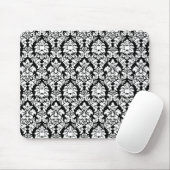 Schwarz-Weiß-Damast Mousepad (Mit Mouse)