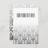 Schwarz-Weiß-Damast-Muster (Vorne/Hinten)