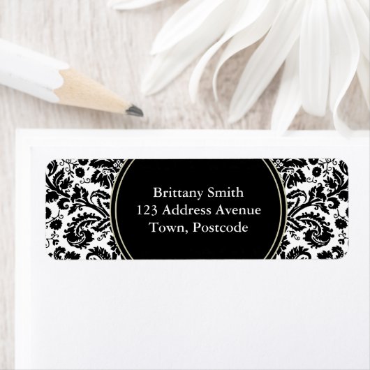 Schwarz-Weiß-Damast-Muster (Insitu)