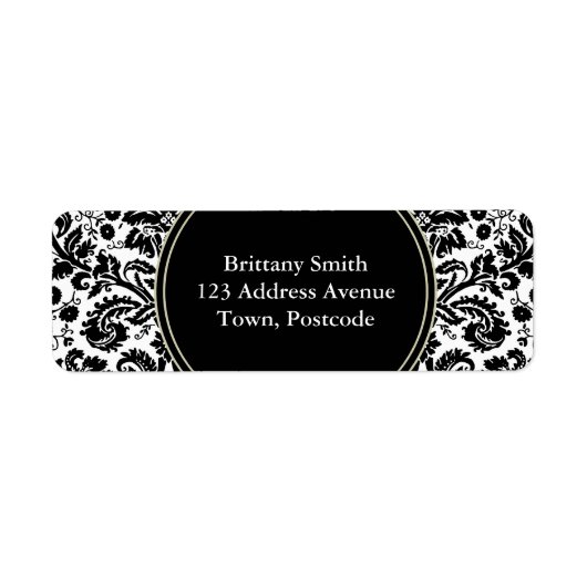 Schwarz-Weiß-Damast-Muster (Vorne)