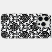 Schwarz-Weiß-Damast-Muster Case-Mate iPhone Hülle (Rückseite (Horizontal))