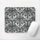 Schwarz-Weiß-Damast-Muster Mousepad (Mit Mouse)