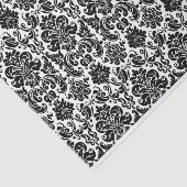 Schwarz-Weiß-Damast-Muster Seidenpapier (Ausschnitt)