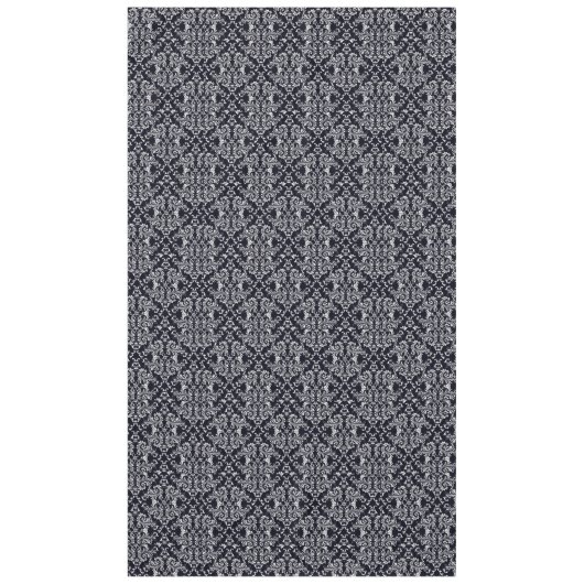 Schwarz-Weiß-Damast-Muster Tischdecke (Vorderseite)