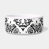 Schwarz-Weiß-Damast Napf (Vorderseite)